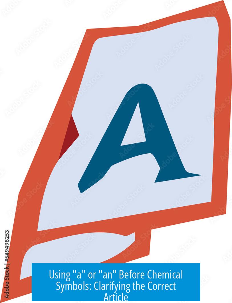 Using "a" or "an" Before Chemical Symbols: Clarifying the Correct Article
