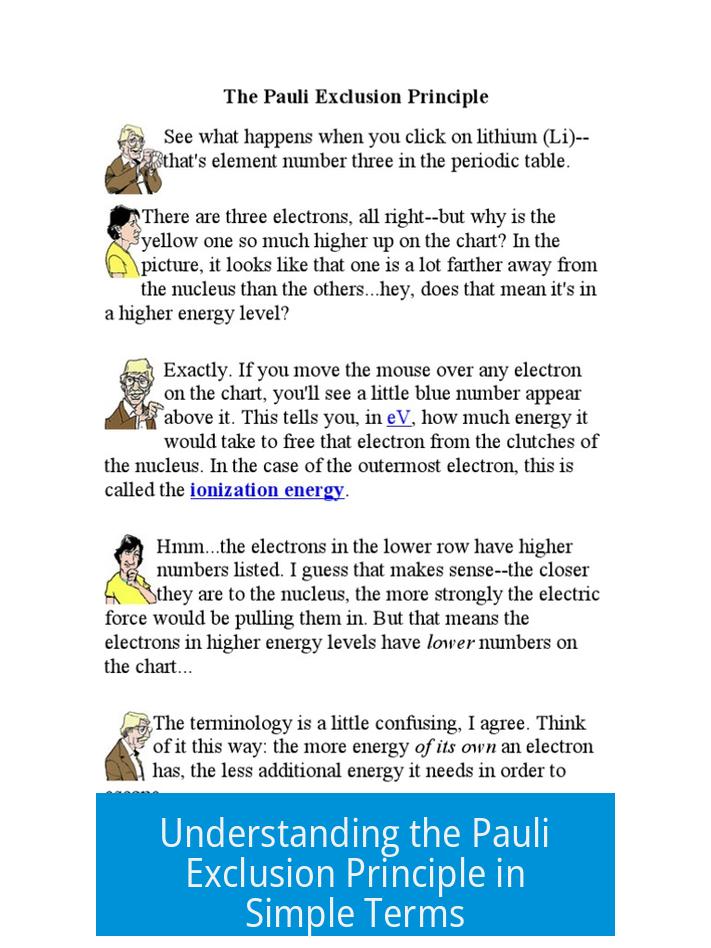 Understanding the Pauli Exclusion Principle in Simple Terms
