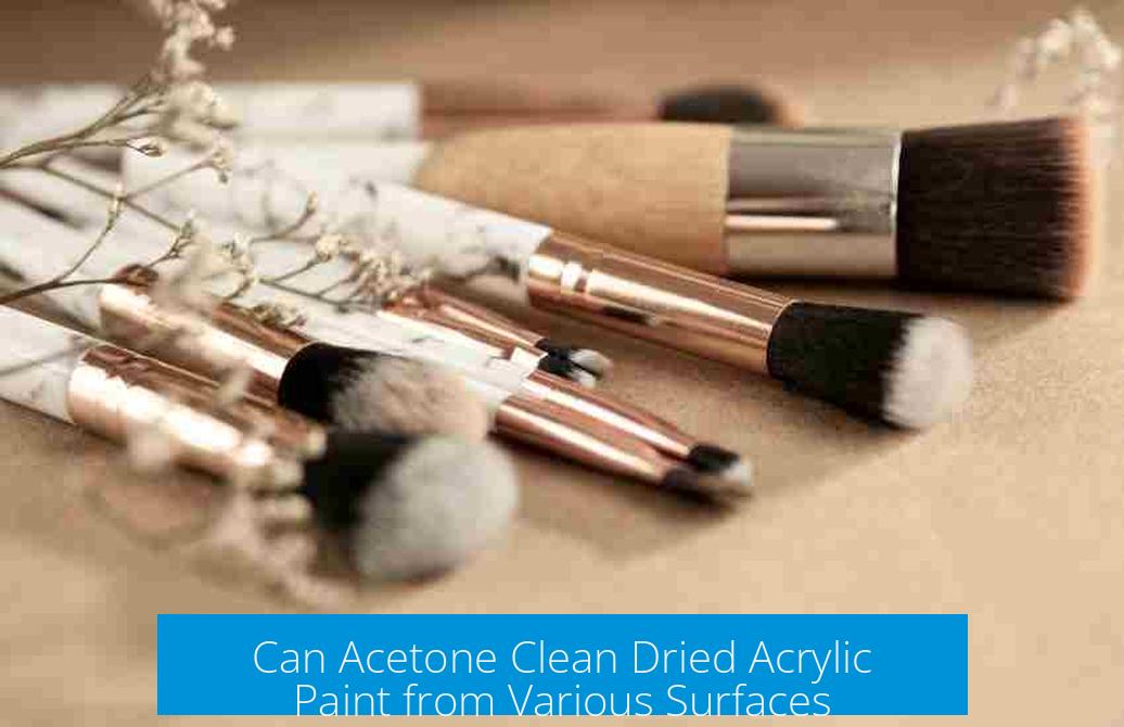 Can Acetone Clean Dried Acrylic Paint from Various Surfaces?