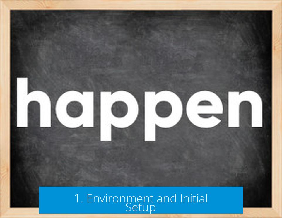 1. Environment and Initial Setup