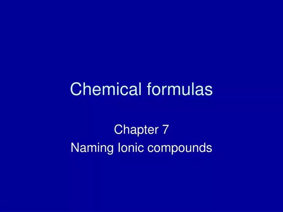 Most chemists and educators pronounce chemical formulas by their names rather than spelling out the formula. For example: