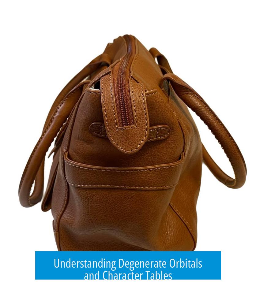 Understanding Degenerate Orbitals and Character Tables