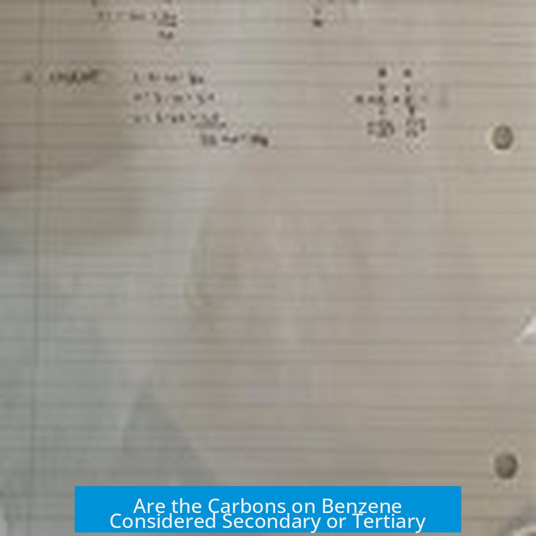 Are the Carbons on Benzene Considered Secondary or Tertiary?