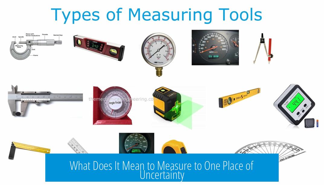 What Does It Mean to Measure to One Place of Uncertainty?