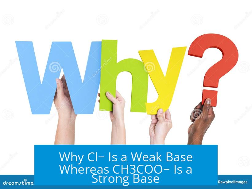 Why Cl− Is a Weak Base Whereas CH3COO− Is a Strong Base