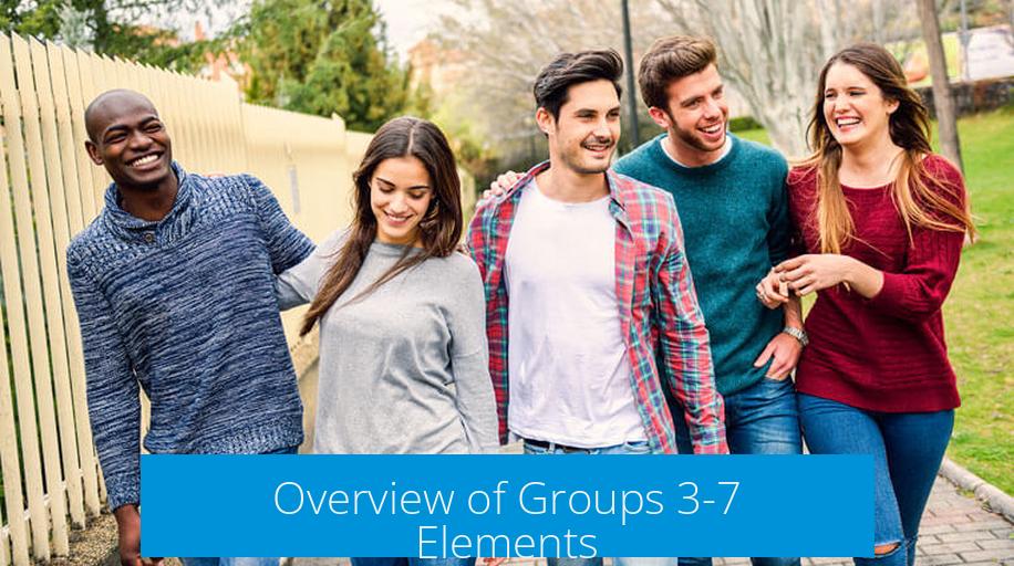 Overview of Groups 3-7 Elements