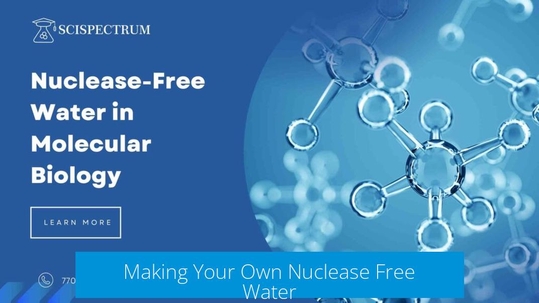 Making Your Own Nuclease Free Water