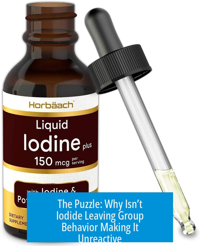 The Puzzle: Why Isn’t Iodide Leaving Group Behavior Making It Unreactive?