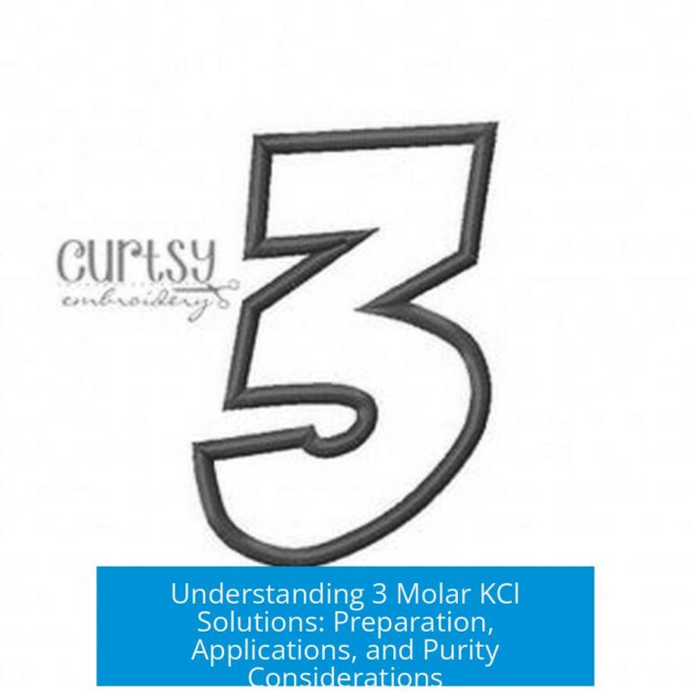 Understanding 3 Molar KCl Solutions: Preparation, Applications, and Purity Considerations