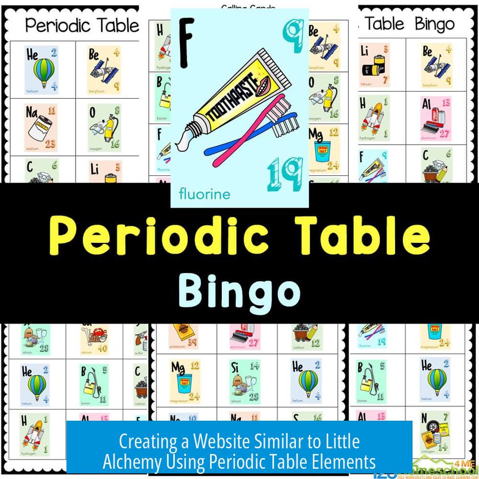 Creating a Website Similar to Little Alchemy Using Periodic Table Elements