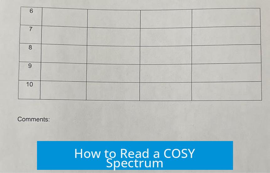 How to Read a COSY Spectrum
