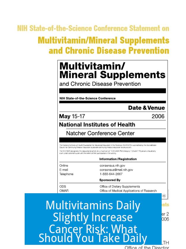Multivitamins Daily Slightly Increase Cancer Risk: What Should You Take Daily?