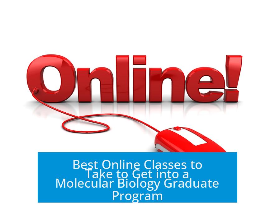 Best Online Classes to Take to Get into a Molecular Biology Graduate Program