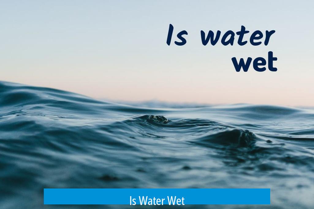 Is Water Wet?