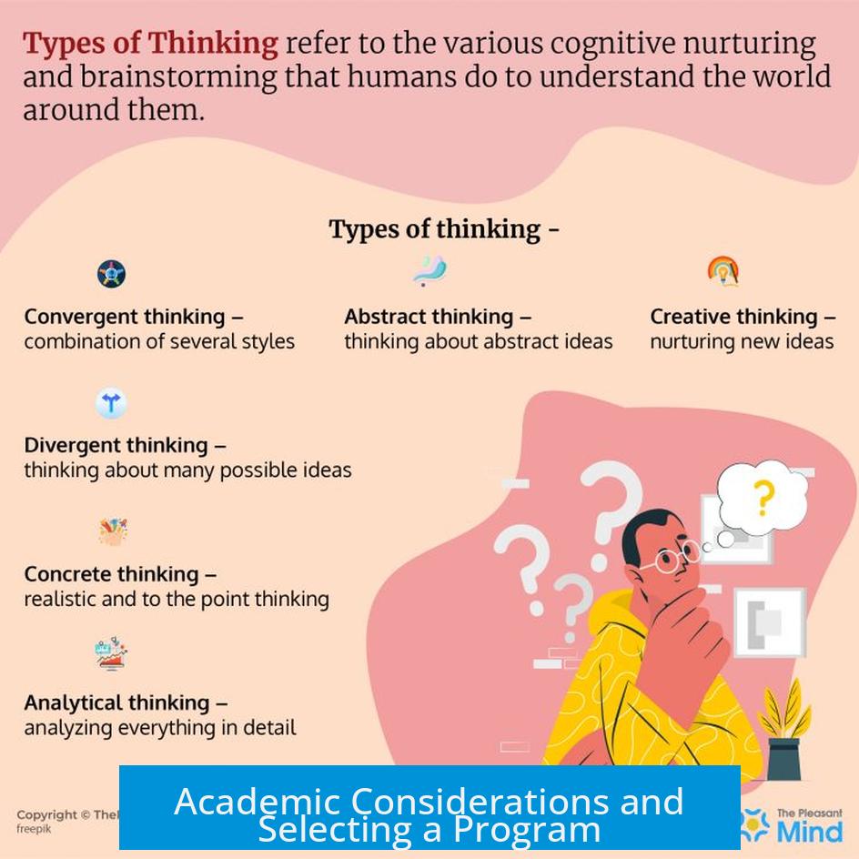 Academic Considerations and Selecting a Program