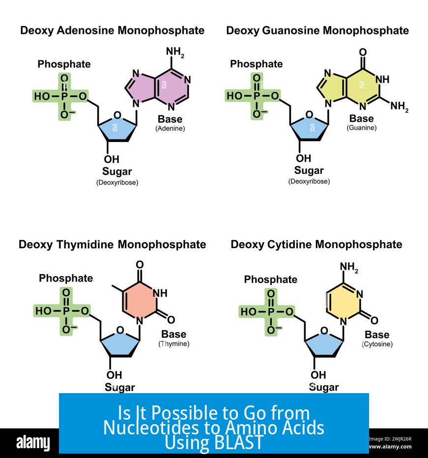 Is It Possible to Go from Nucleotides to Amino Acids Using BLAST?