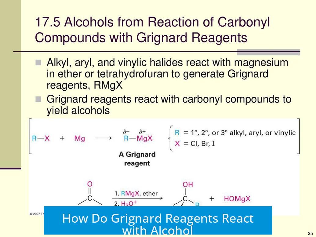 How Do Grignard Reagents React with Alcohol?