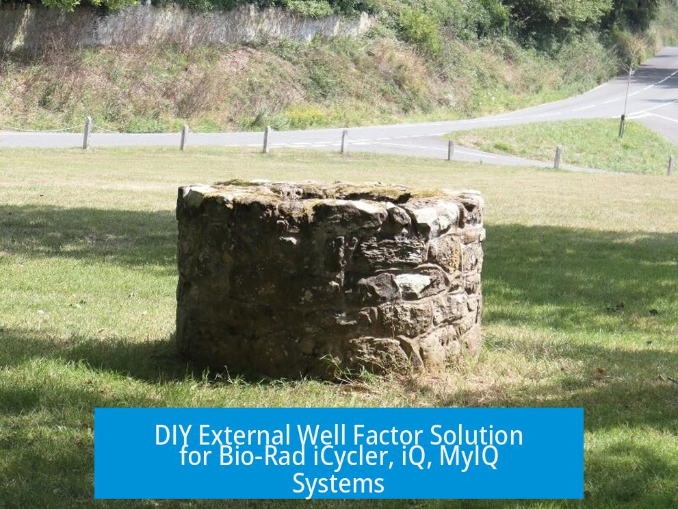 DIY External Well Factor Solution for Bio-Rad iCycler, iQ, MyIQ Systems