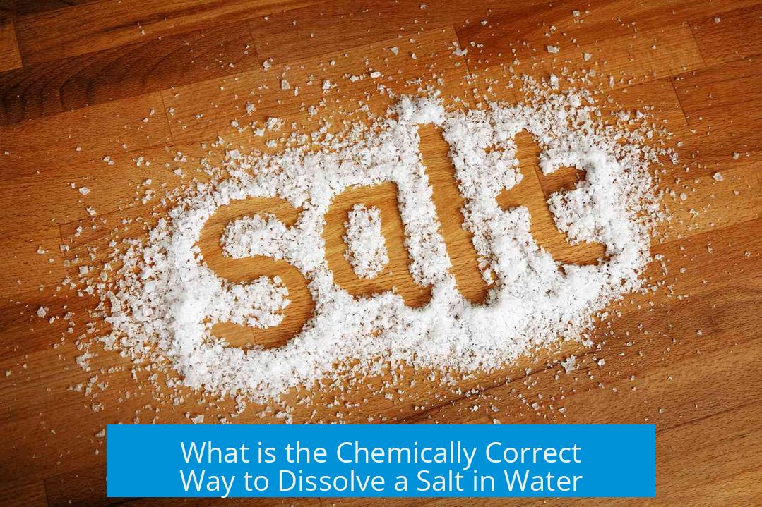 What is the Chemically Correct Way to Dissolve a Salt in Water?