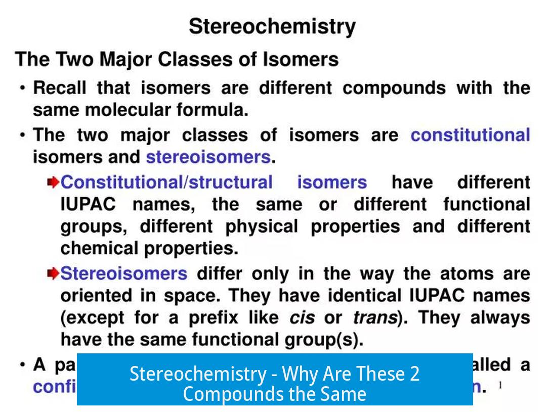 Stereochemistry - Why Are These 2 Compounds the Same?