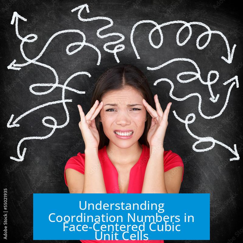 Understanding Coordination Numbers in Face-Centered Cubic Unit Cells