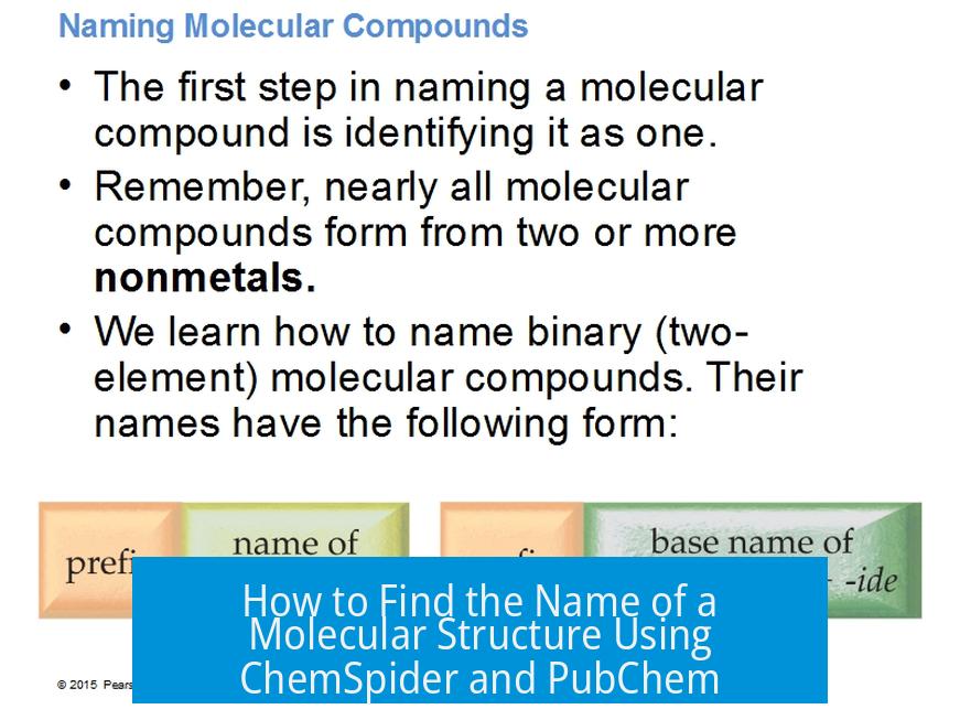 How to Find the Name of a Molecular Structure Using ChemSpider and PubChem