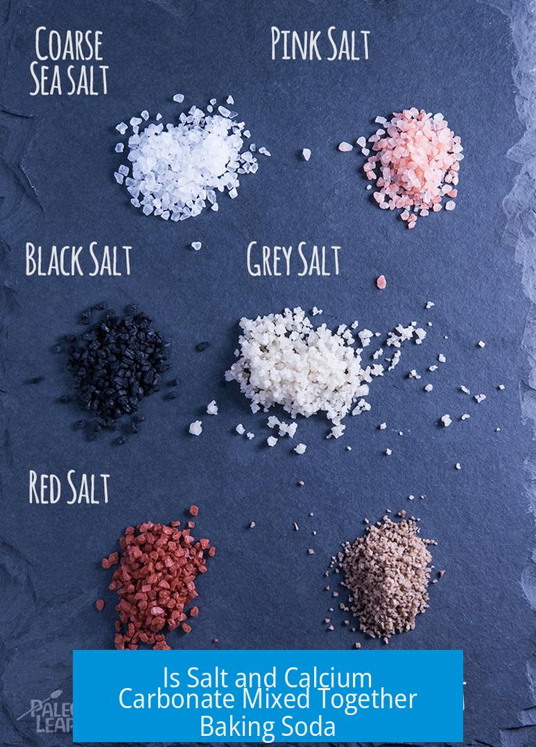Is Salt and Calcium Carbonate Mixed Together Baking Soda?