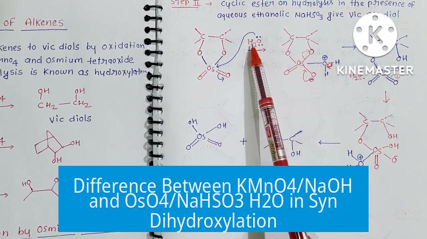 Difference Between KMnO4/NaOH and OsO4/NaHSO3 H2O in Syn Dihydroxylation