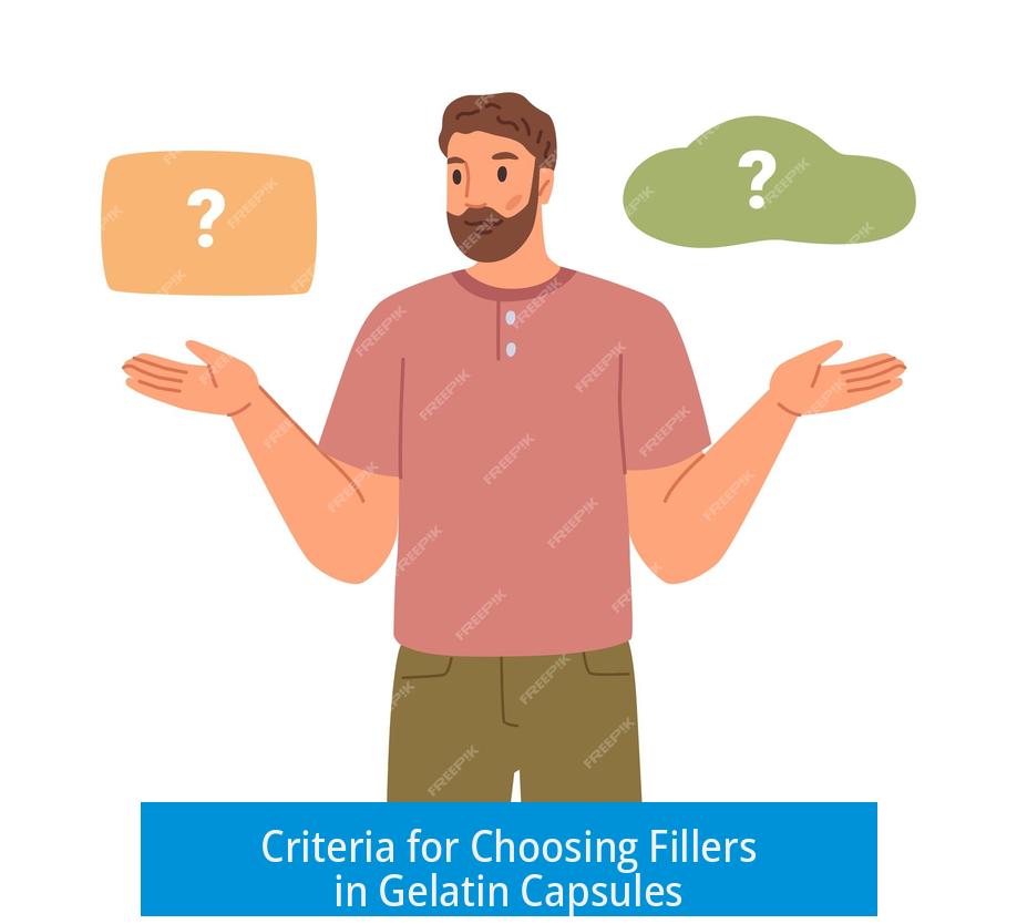 Criteria for Choosing Fillers in Gelatin Capsules