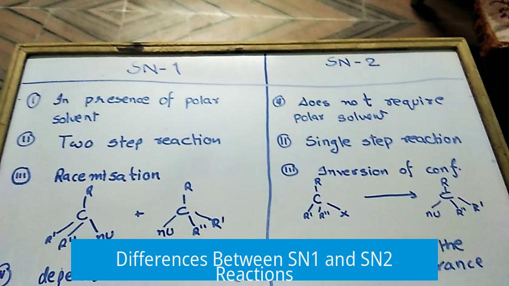 Differences Between SN1 and SN2 Reactions