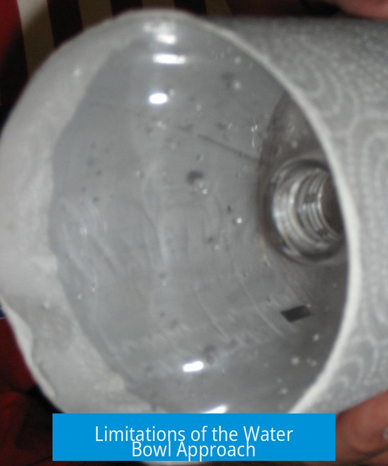 Limitations of the Water Bowl Approach