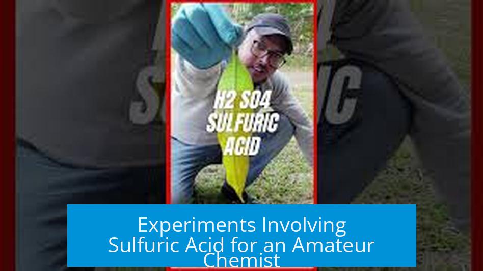 Experiments Involving Sulfuric Acid for an Amateur Chemist