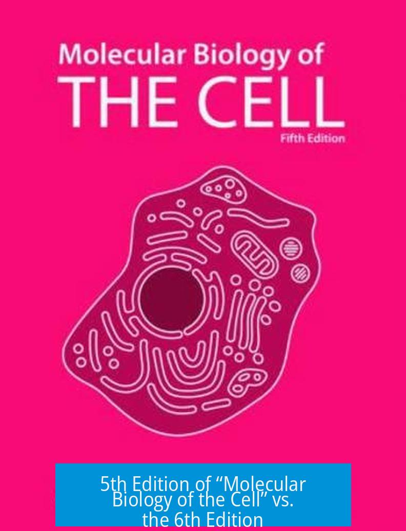 5th Edition of “Molecular Biology of the Cell” vs. the 6th Edition