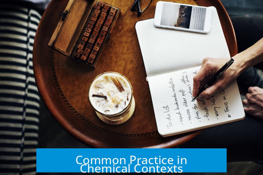 Common Practice in Chemical Contexts
