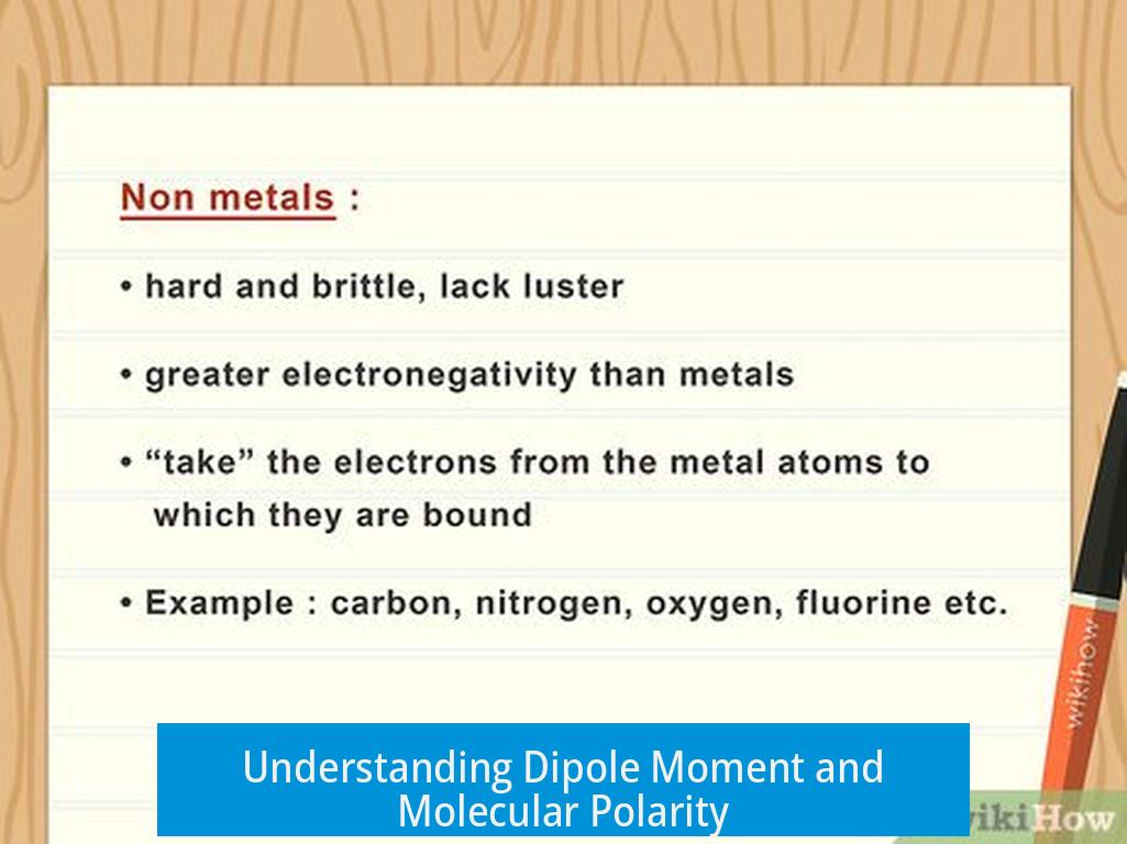 Understanding Dipole Moment and Molecular Polarity