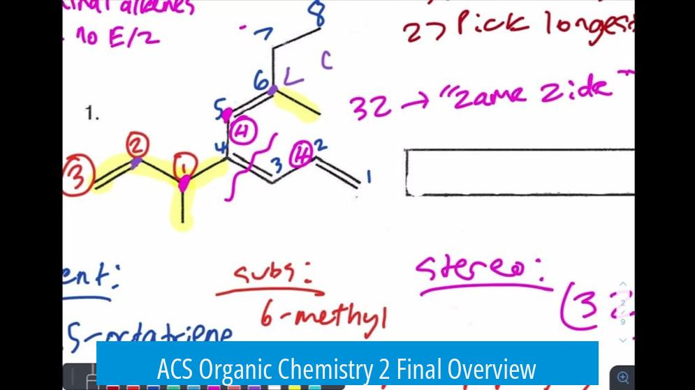 ACS Organic Chemistry 2 Final Overview
