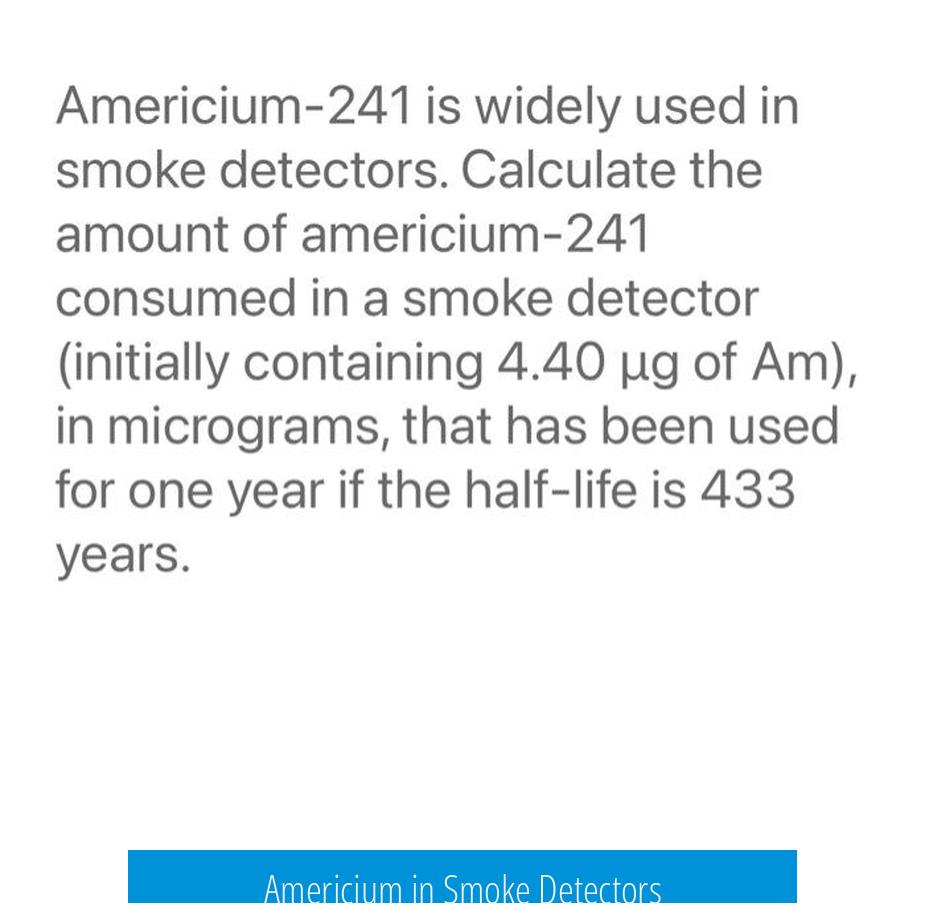 Americium in Smoke Detectors