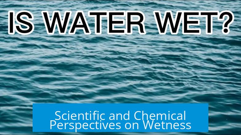 Scientific and Chemical Perspectives on Wetness