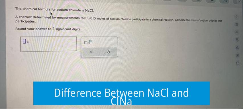 Difference Between NaCl and ClNa