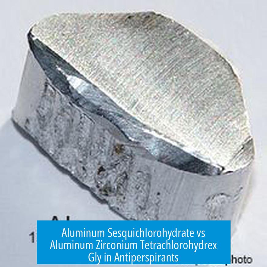 Aluminum Sesquichlorohydrate vs Aluminum Zirconium Tetrachlorohydrex Gly in Antiperspirants