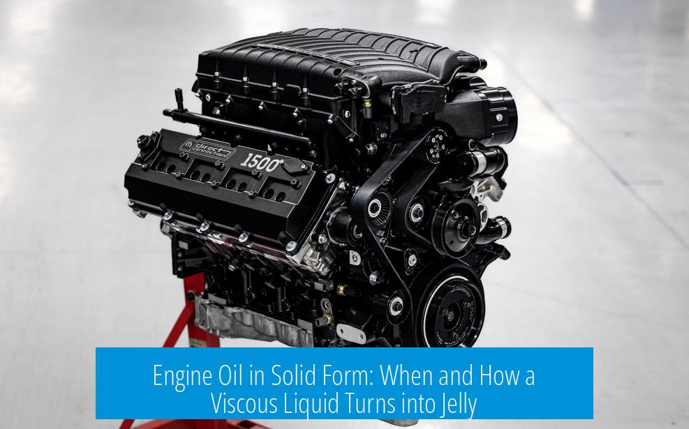 Engine Oil in Solid Form: When and How a Viscous Liquid Turns into Jelly