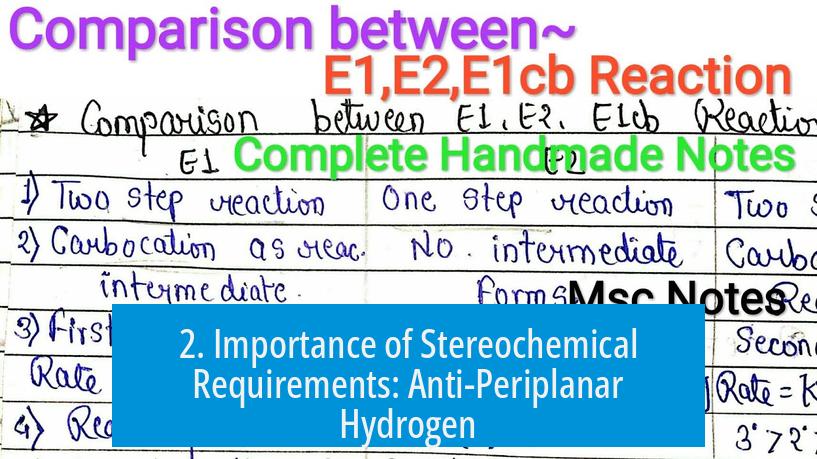 2. Importance of Stereochemical Requirements: Anti-Periplanar Hydrogen