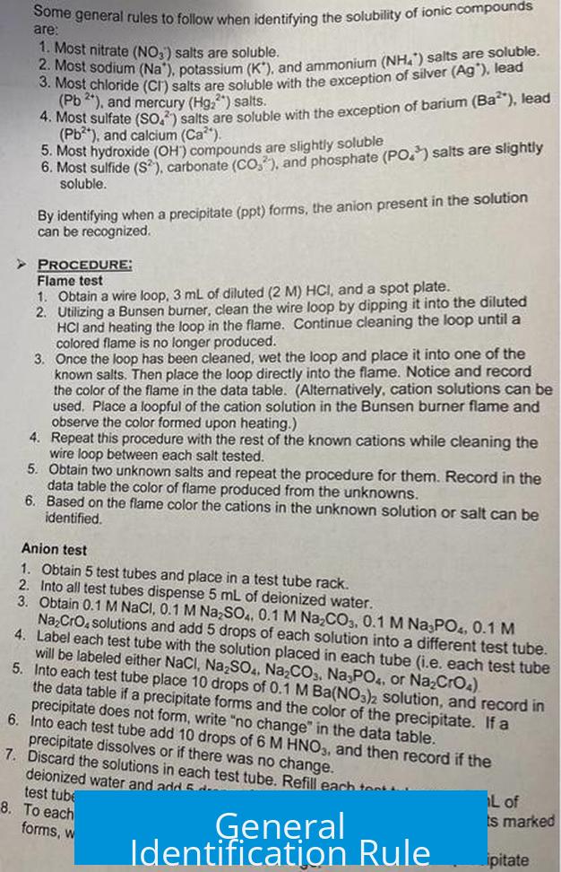 General Identification Rule