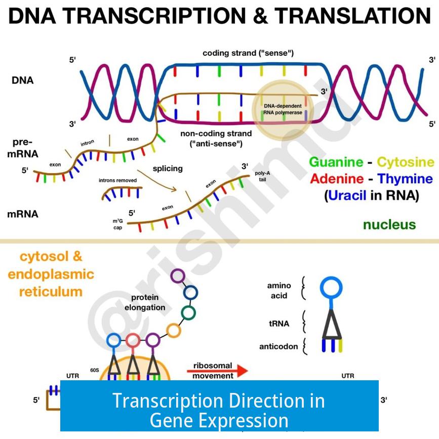 Transcription Direction in Gene Expression
