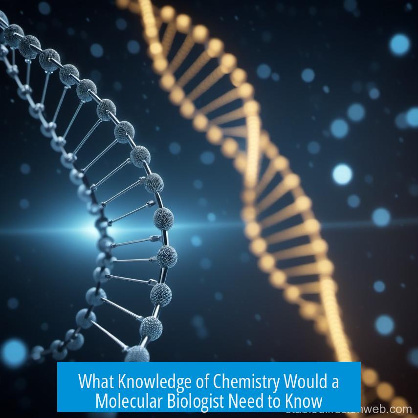 What Knowledge of Chemistry Would a Molecular Biologist Need to Know?