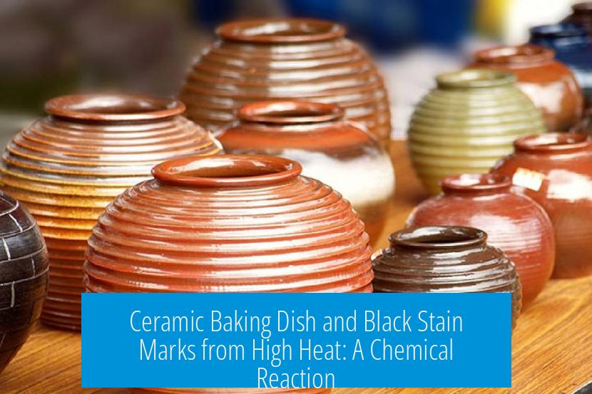 Ceramic Baking Dish and Black Stain Marks from High Heat: A Chemical Reaction?