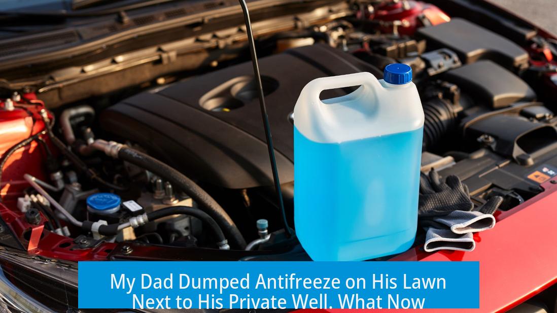 My Dad Dumped Antifreeze on His Lawn Next to His Private Well. What Now?