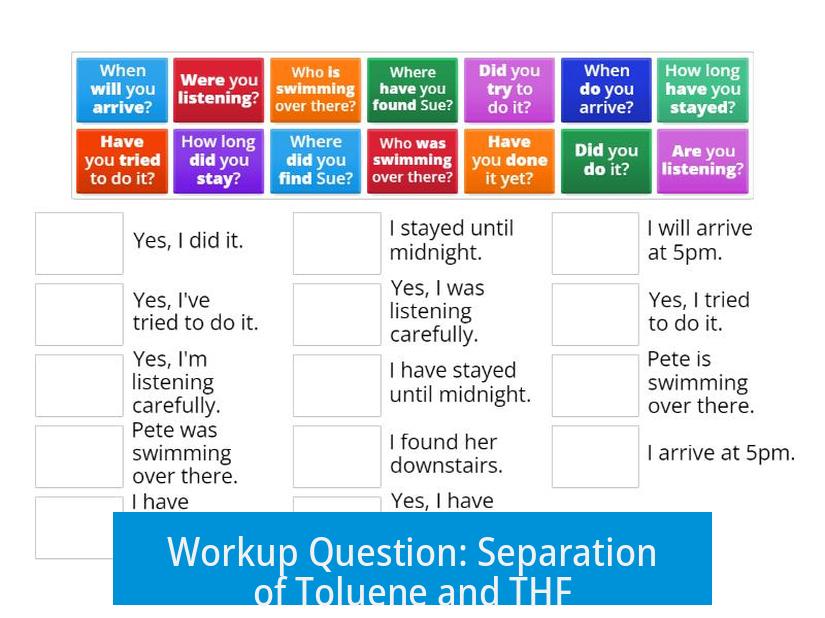 Workup Question: Separation of Toluene and THF