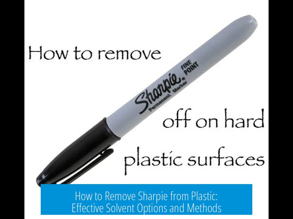 How to Remove Sharpie from Plastic: Effective Solvent Options and Methods