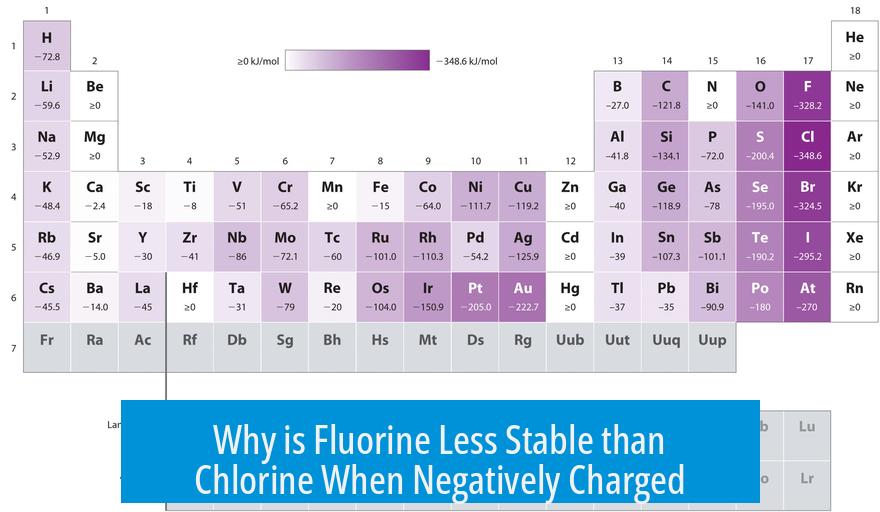 Why is Fluorine Less Stable than Chlorine When Negatively Charged?